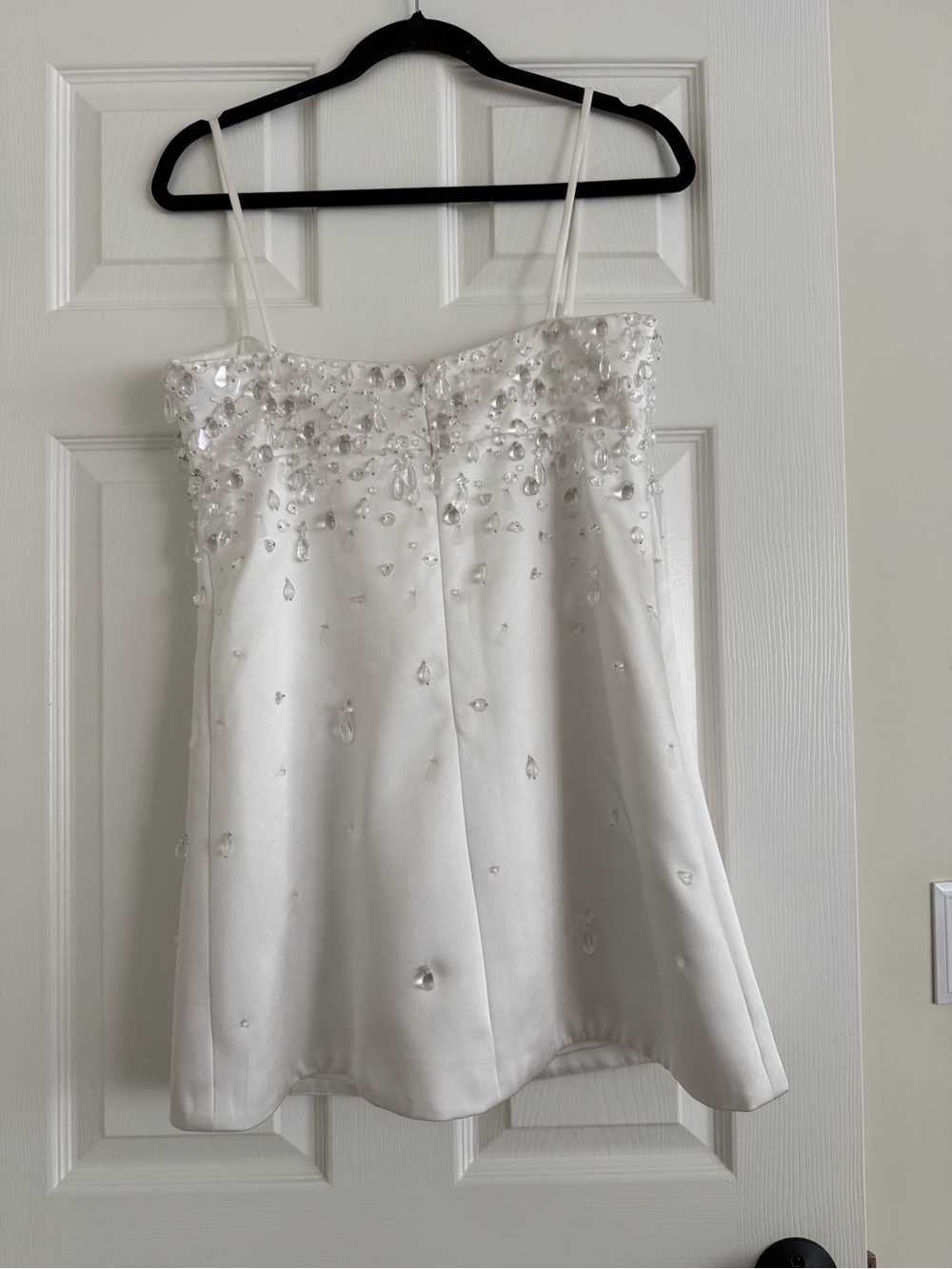 Retrofete Cornelia Crystal Embellished Empire Waist Mini Dress White - Picture 7 of 14
